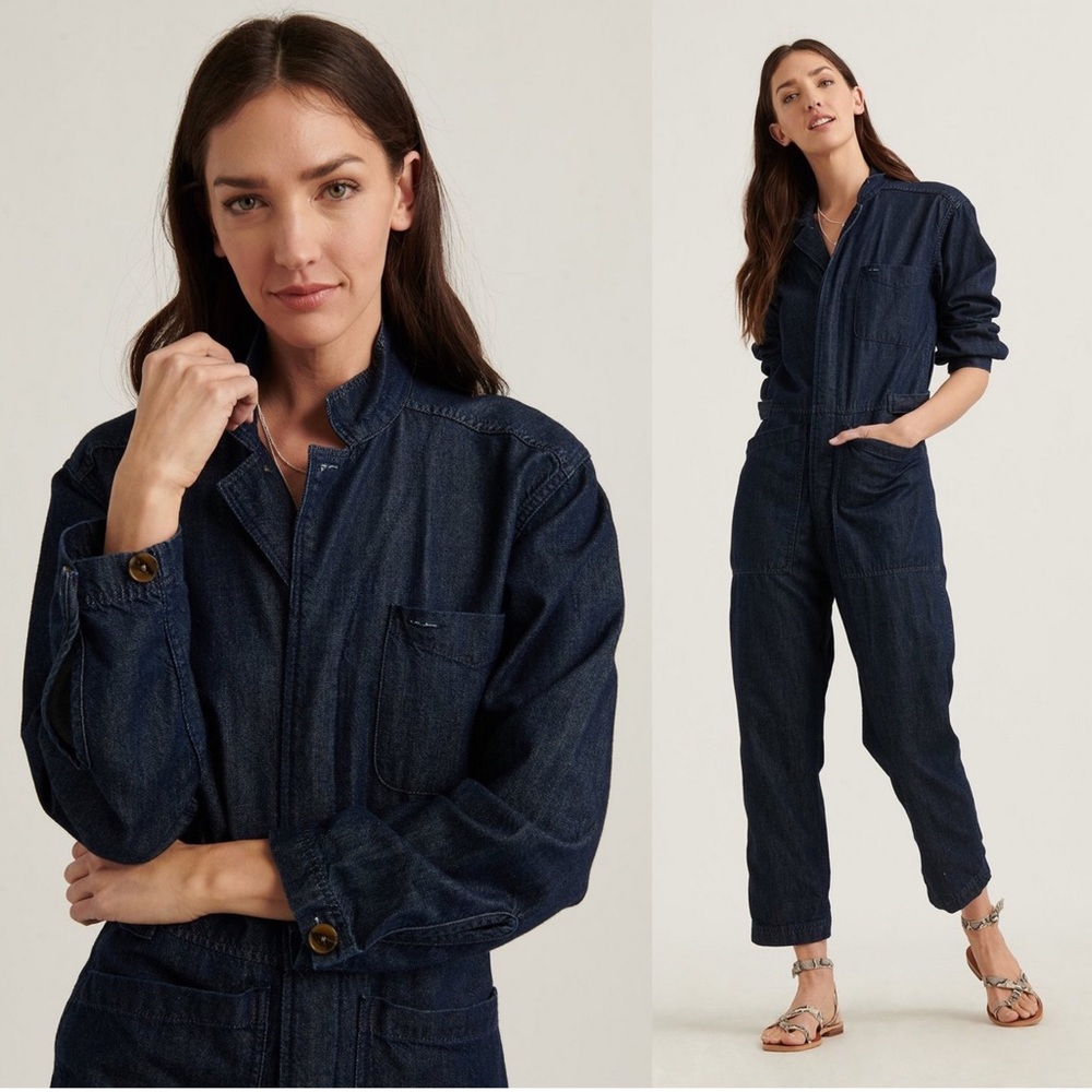 Lucky Brand • Surplus Jumpsuit denim coveralls boiler suit dark wash straight